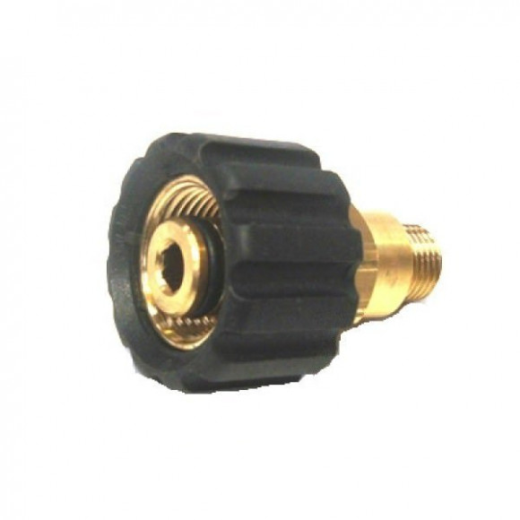 Переходник M22x1,5гайка - 1/4внеш, 400bar, латунь