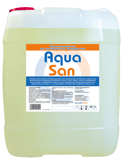 Универсальный гель для сантехнического оборудования Aqua San 10л Универсальный гель для сантехнического оборудования Aqua San 10л