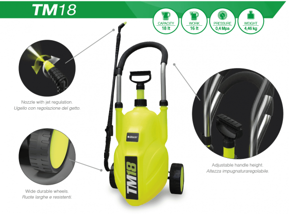 Мобильный ручной распылитель TM18, бак 18 л. Мобильный ручной распылитель TM18, бак 18 л.