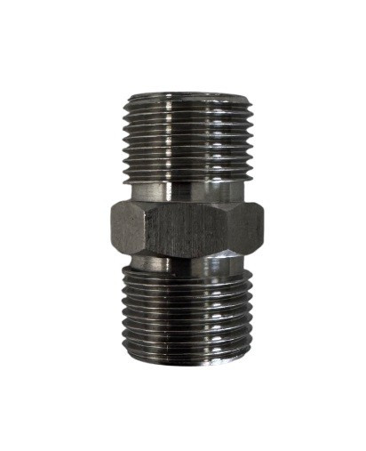 Ниппель двойной нержавеющая сталь 3/8"внеш.-3/8"внеш.