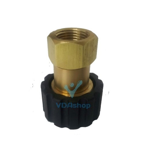 Переходник M22x1,5гайка - 1/4внут (удлиненный), 400bar, латунь Переходник M22x1,5гайка - 1/4внут (удлиненный), 400bar, латунь