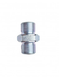 Переходник штуцер 1/4"; штуцер 1/4" нерж. 600 бар