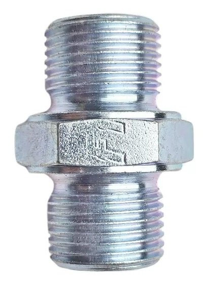 Переходник штуцер 1/4"; штуцер 1/4" нерж. 600 бар