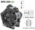 Насос мембранный Comet® серия ВPS260 NBR40 (249 л/мин; 20 бар); ВОМ 1"3/8 - вал d25 внутрен./шпонка