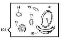 Ремкомплект насоса серии BP 105/125: мембрана NBR (KIT101)