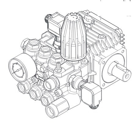 Насос плунжерный высокого давления Comet ZW-K 3525 S K 2 для К 5.13 (13,4/172) 1450 об/мин вал 24 мм
