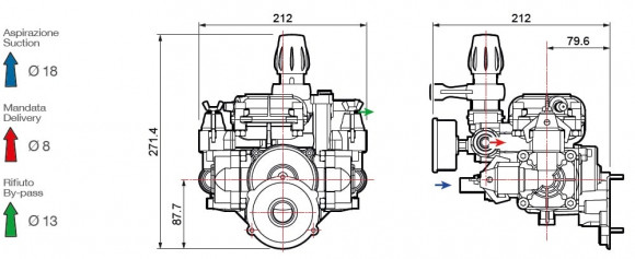 Насос мембранный Comet серия MC 20/20 (18,5 л/мин; 20 бар) Насос мембранный Comet серия MC 20/20 (18,5 л/мин; 20 бар)
