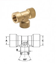 Тройникгайка 3/8"; гайка 1/4"; гайка 3/8"