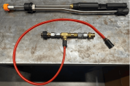 Пенокомплект с эжектором + LS12 2.1мм. + распылительный ствол красный EASYLOCK