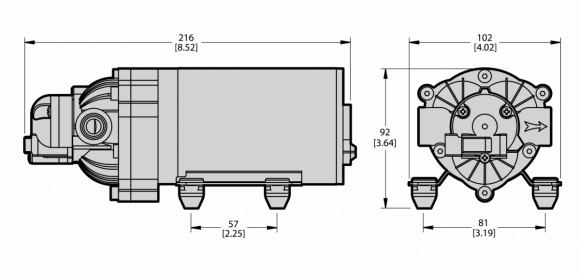 Насос мембранно-поршневой Comet® серия EVERFLO EF 2200 (8,3 л/мин; 4,8 бар) 12V Насос мембранно-поршневой Comet® серия EVERFLO EF 2200 (8,3 л/мин; 4,8 бар) 12V
