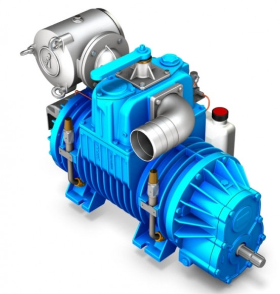 Насос вакуумный лопастной JUROP PN 155 HDR, левое вращение, ручной клапан Насос вакуумный лопастной JUROP PN 155 HDR, левое вращение, ручной клапан