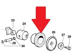 Цилиндр поршня 45X14,3 насоса BP20/MP20