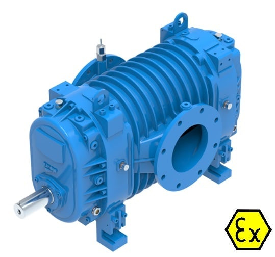 Воздуходувка JUROP CT 130 ATEX, левое вращение, гладкий вал Воздуходувка JUROP CT 130 ATEX, левое вращение, гладкий вал