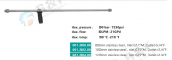 Удлинитель 800мм; вход 1/2"ш; выход 1/4"г (нерж) 500 бар
