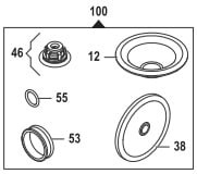 Ремкомплект насоса серии BP 40/60: мембрана NBR (KIT100)