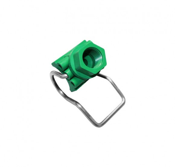 Пружинный хомут серии MINI, 1/2" (OD = 21,3mm) G1/8, внутренняя резьба, полипропилен Пружинный хомут серии MINI, 1/2" (OD = 21,3mm) G1/8, внутренняя резьба, полипропилен